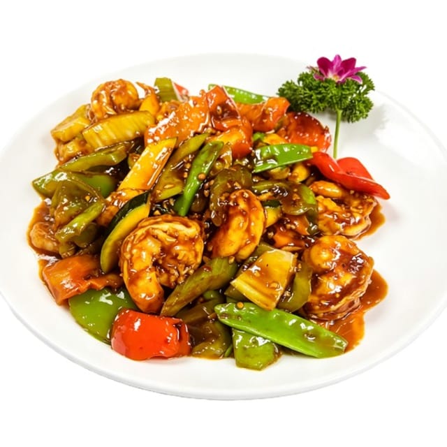 Szechuan Shrimp.