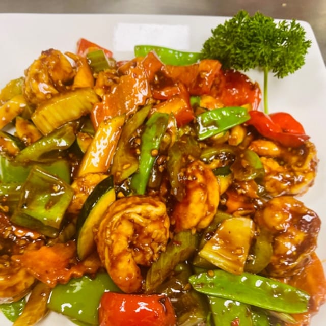 🌶L.Spicy Garlic Shrimp.
