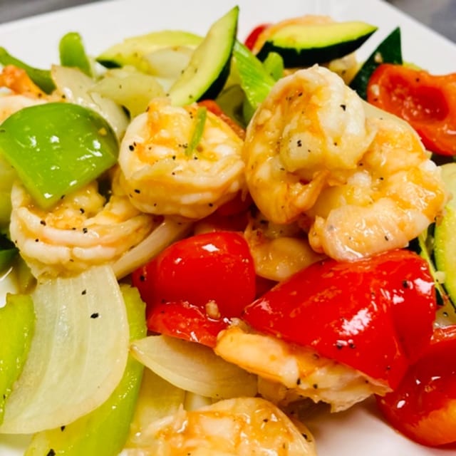 L.Vietnamese Garlic Butter Shrimp.