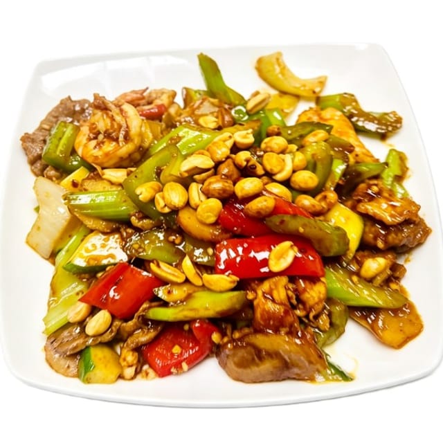 Kung Pao Triple Delight.