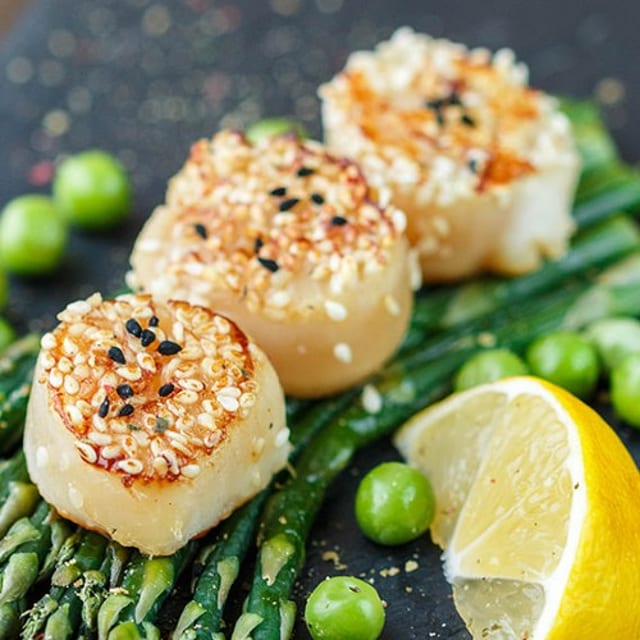 🌶Sesame Scallops.