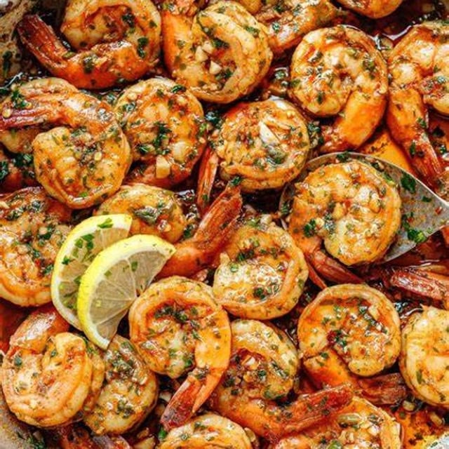 🌶Spicy Garlic Shrimp.