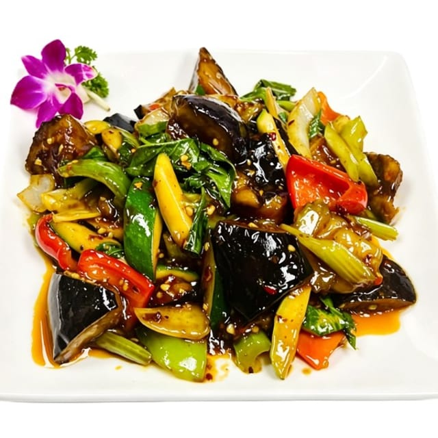 Spicy Garlic Eggplant.